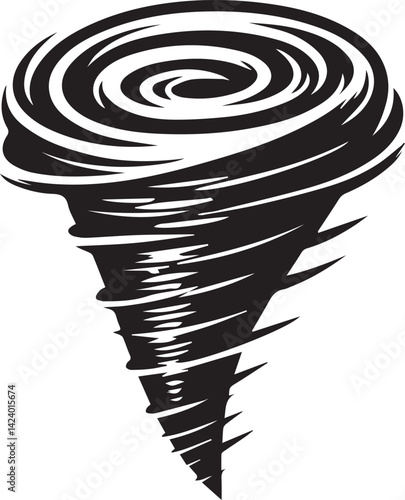 Tornado or whirlwind icon. Wind, twister or hurricane symbol. Storm sign. Vector illustration
