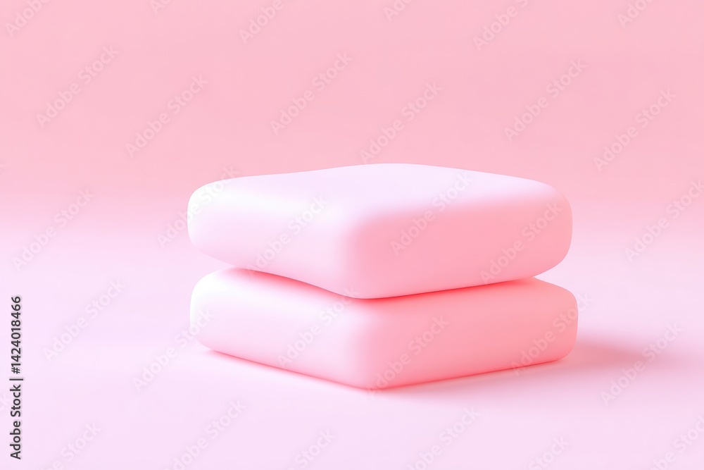 Stacked soft pink squares on soft pink background Stacked soft pink squares on soft pink background