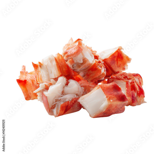 Crab meat chunks culinary delicacy food photography studio setting freshness concept