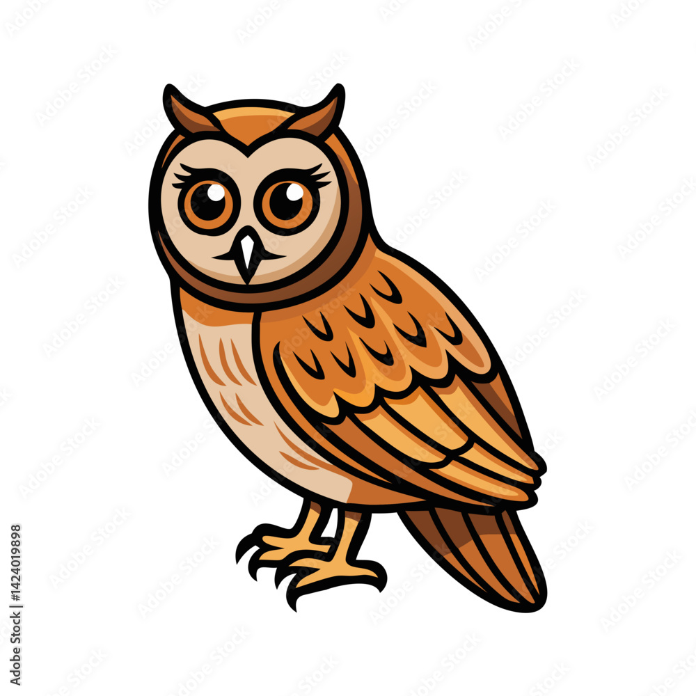 Naklejka premium owl icon, owl vector illustration-simple illustration of owl, perfect for owl logos and icons