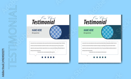testimonial template and star renking design.