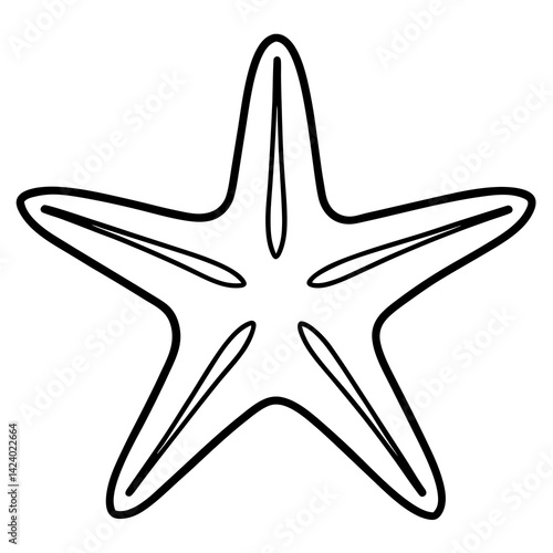 Minimalist Starfish One-Line Vector Art