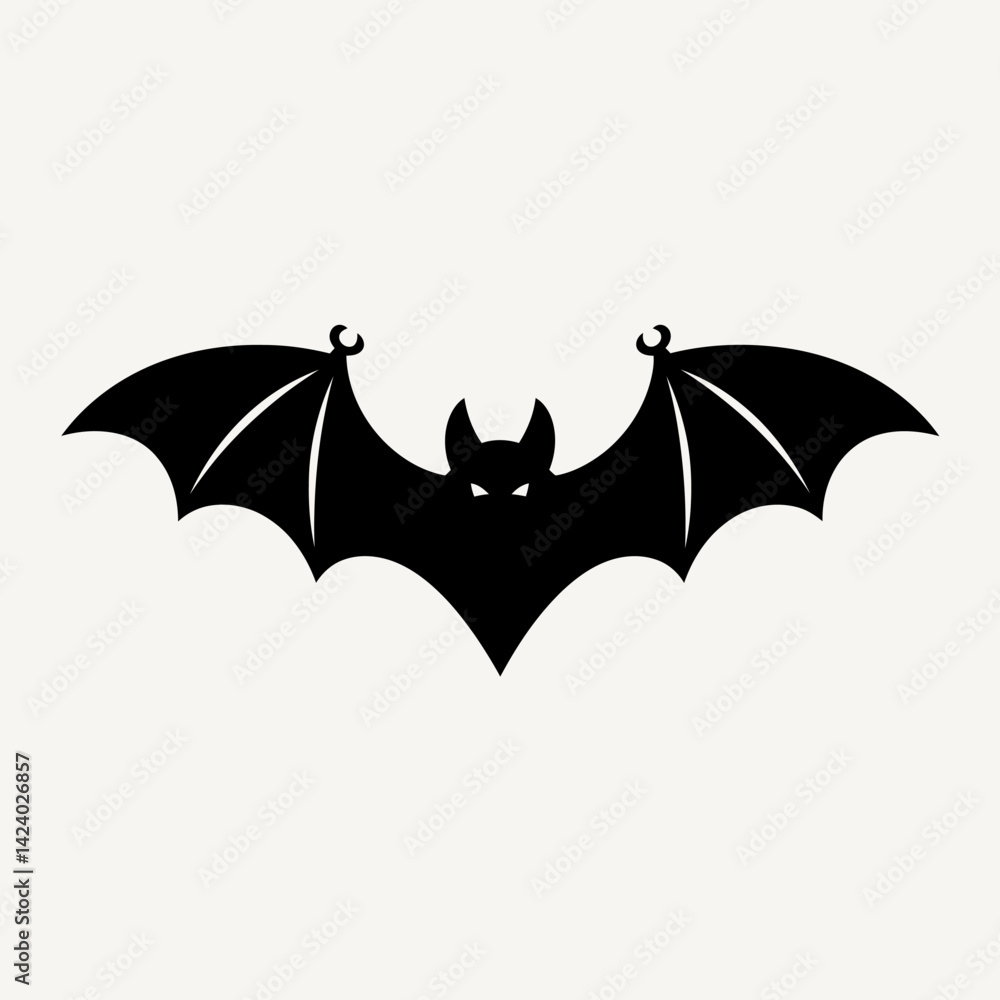Isolated Black Bat Silhouette Graphic for Halloween Decorations & Design Isolated Black Bat Silhouette Graphic for Halloween Decorations & Design