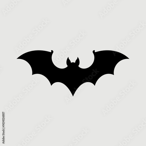 Wallpaper Mural Black Bat Silhouette, Spooky Halloween Night Creature Vector Illustration Torontodigital.ca