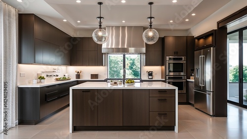 High end finishes and sleek details define this modern kitchen