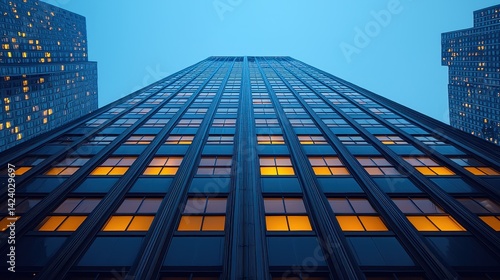 Wallpaper Mural Skyscraper facade at dusk Torontodigital.ca