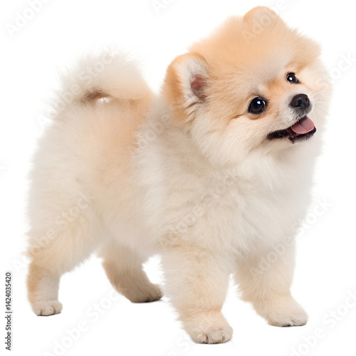 pomeranian puppy isolated on white background