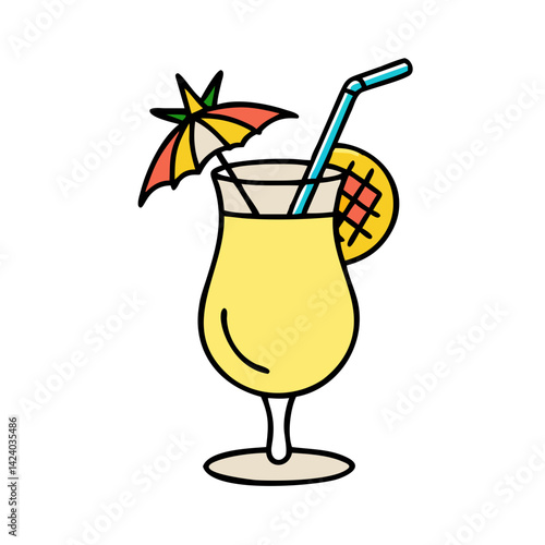 pi a colada icon, pi a colada vector illustration-simple illustration of pi a colada, perfect for pi a colada logos and icons