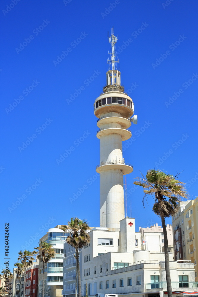 Obraz premium Windswept Signal Tower in Cádiz