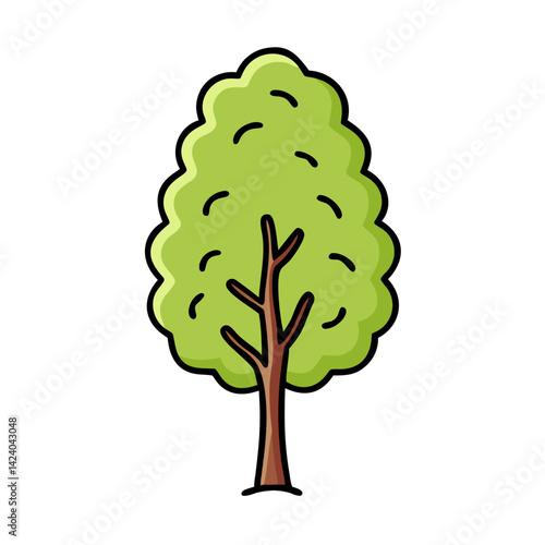 poplar tree icon, poplar tree vector illustration-simple illustration of poplar tree, perfect for poplar tree logos and icons