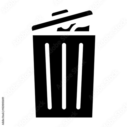Trash Vector Glyph Icon Design