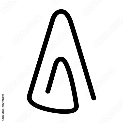Paper Clip Vector Glyph Icon Design