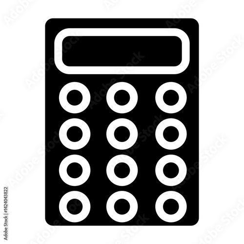 Calculator Vector Glyph Icon Design