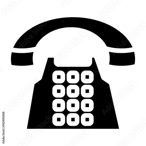 Telephone Vector Glyph Icon Design