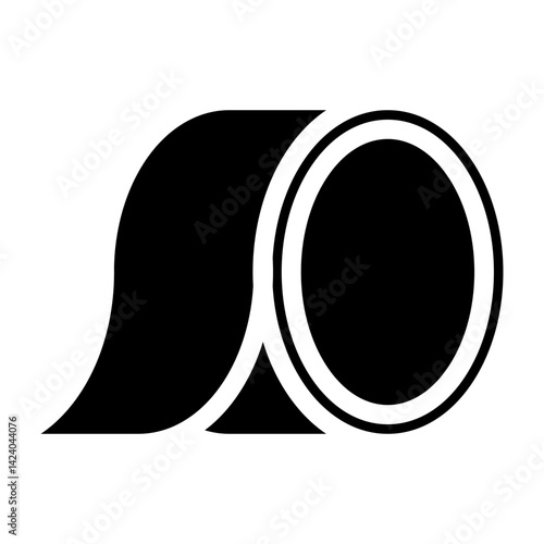 Adhesive Tape Vector Glyph Icon Design