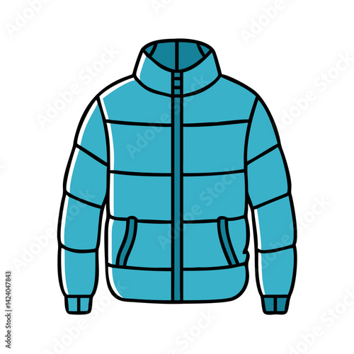 puffer jacket icon, puffer jacket vector illustration-simple illustration of puffer jacket, perfect for puffer jacket logos and icons