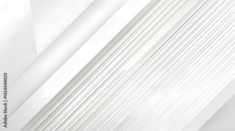Fototapeta premium Abstract White Background with Geometric Lines and Minimalist Design Element