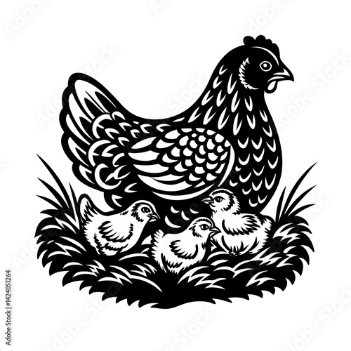 hen with chicks