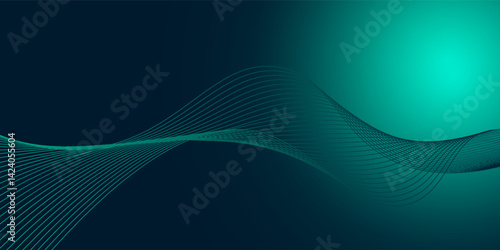 Digital technology speed connect blue green background, cyber nano information, abstract communication, innovation future tech data, internet network connection, Ai big data, vector illustration