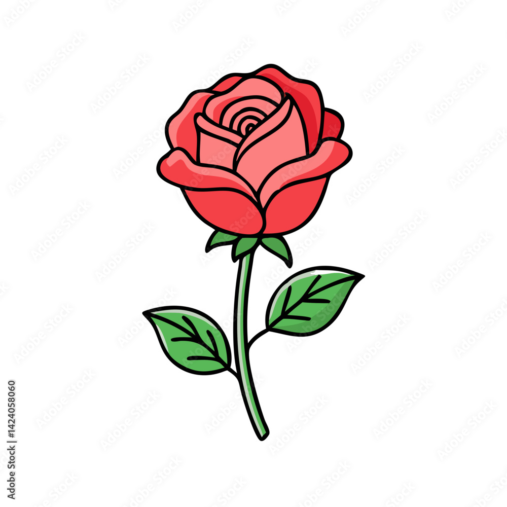 rose flower icon, rose flower vector illustration-simple illustration of rose flower, perfect for rose flower logos and icons rose flower icon, rose flower vector illustration-simple illustration of rose flower, perfect for rose flower logos and icons