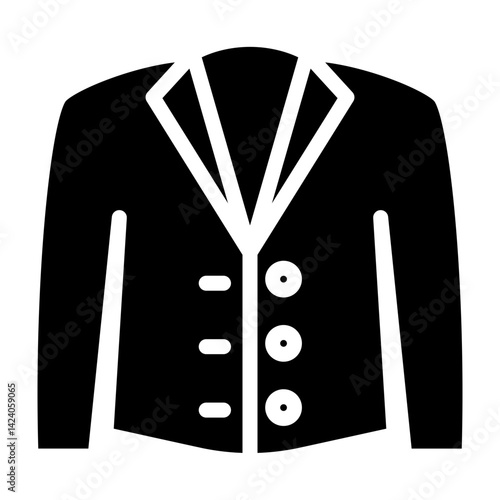 Coat Vector Glyph Icon Design