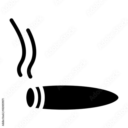 Cigar Vector Glyph Icon Design