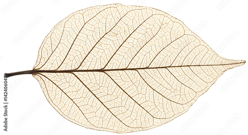 Obraz premium Translucent leaf vein detail