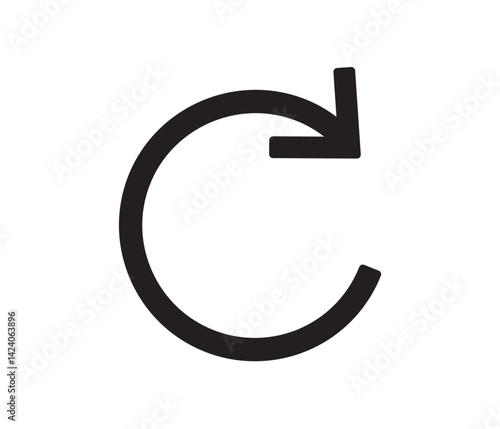 Refresh symbol refresh sign flat icon on white background