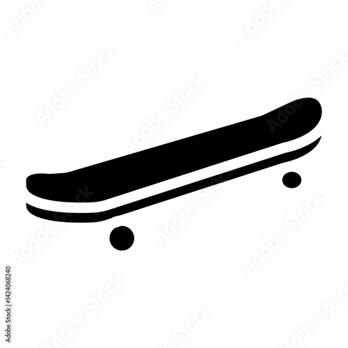 Skateboard Vector Glyph Icon Design