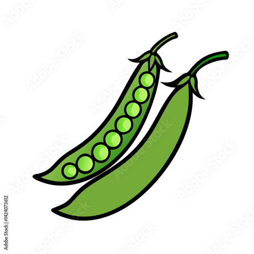 snap peas icon, snap peas vector illustration-simple illustration of snap peas, perfect for snap peas logos and icons