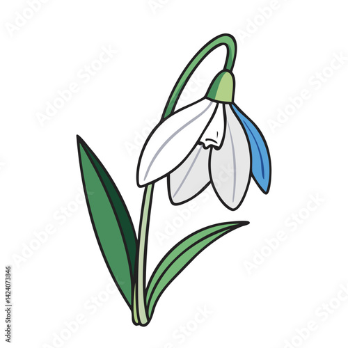 snowdrop flower icon, snowdrop flower vector illustration-simple illustration of snowdrop flower, perfect for snowdrop flower logos and icons