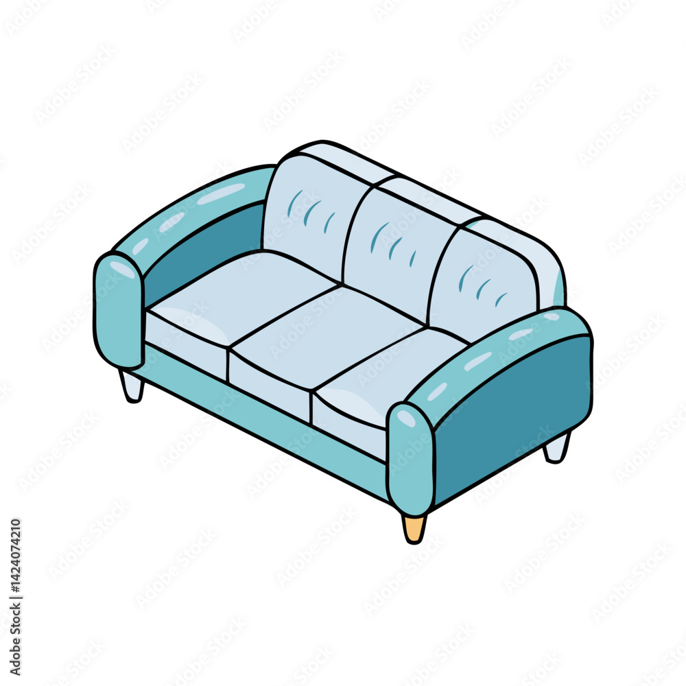 Fototapeta premium sofa bed icon, sofa bed vector illustration-simple illustration of sofa bed, perfect for sofa bed logos and icons