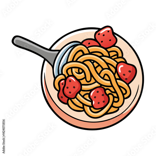 spaghetti icon, spaghetti vector illustration-simple illustration of spaghetti, perfect for spaghetti logos and icons