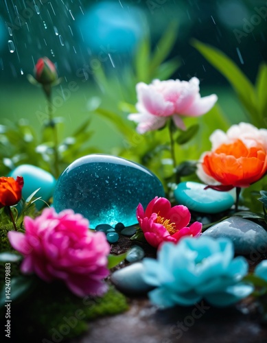 dreamlike, studies on stones, flowers and colors, landscapes