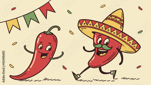 cinco de-mayo mexican holiday banner with texmex