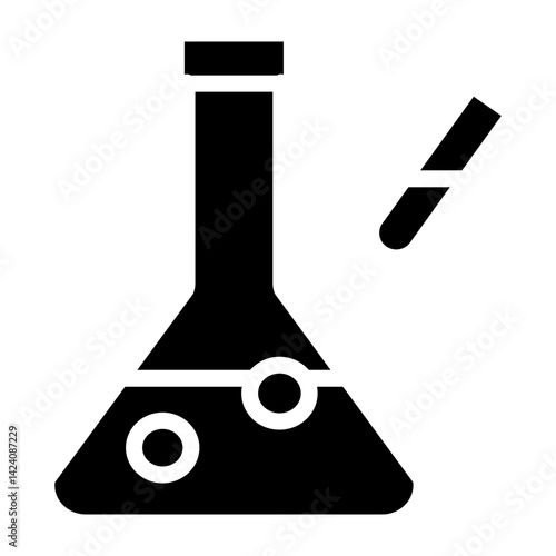 Medical Research Lab Vector Glyph Icon Design