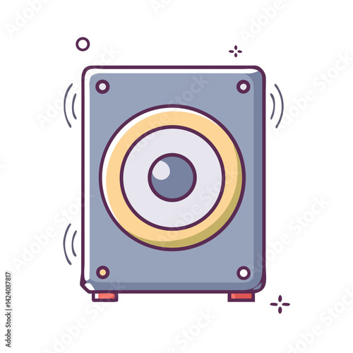 subwoofer icon, subwoofer vector illustration-simple illustration of subwoofer, perfect for subwoofer logos and icons