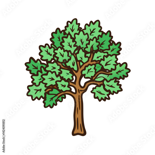 sycamore tree icon, sycamore tree vector illustration-simple illustration of sycamore tree, perfect for sycamore tree logos and icons