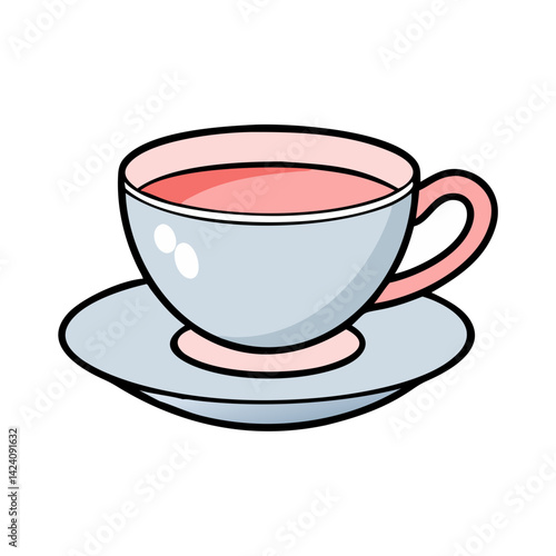 tea cup with saucer icon, tea cup with saucer vector illustration-simple illustration of tea cup with saucer, perfect for tea cup with saucer logos and icons