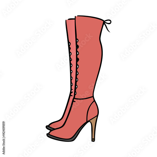 thigh high boots icon, thigh high boots vector illustration-simple illustration of thigh high boots, perfect for thigh high boots logos and icons