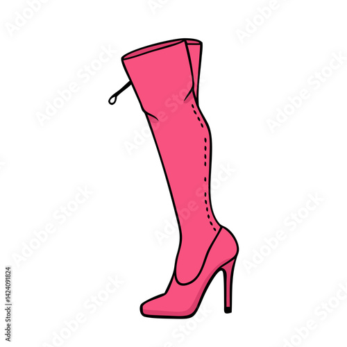 thigh high boots icon, thigh high boots vector illustration-simple illustration of thigh high boots, perfect for thigh high boots logos and icons