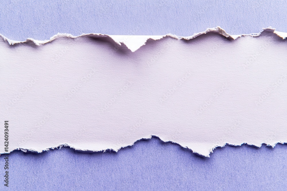 Torn paper strip on pastel background Torn paper strip on pastel background