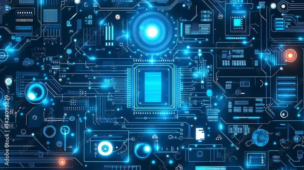 Futuristic Circuit Board Technology Background Futuristic Circuit Board Technology Background
