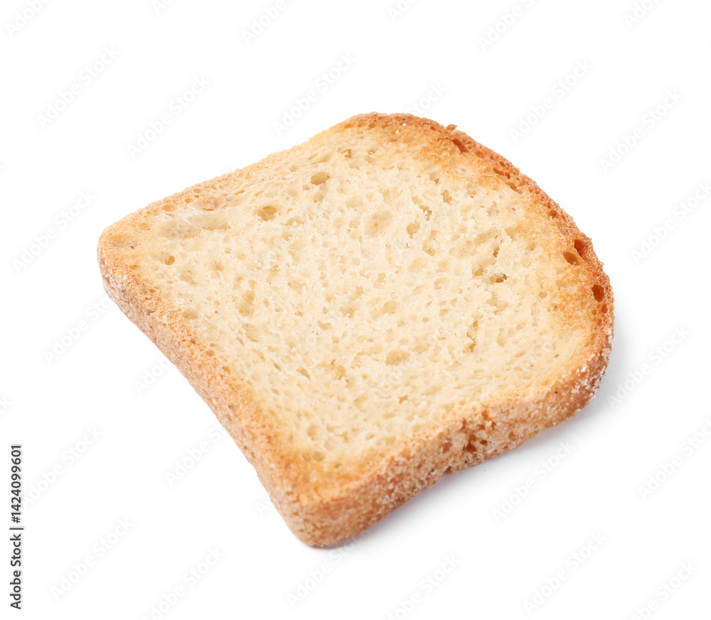 One piece of fresh toast bread isolated on white One piece of fresh toast bread isolated on white