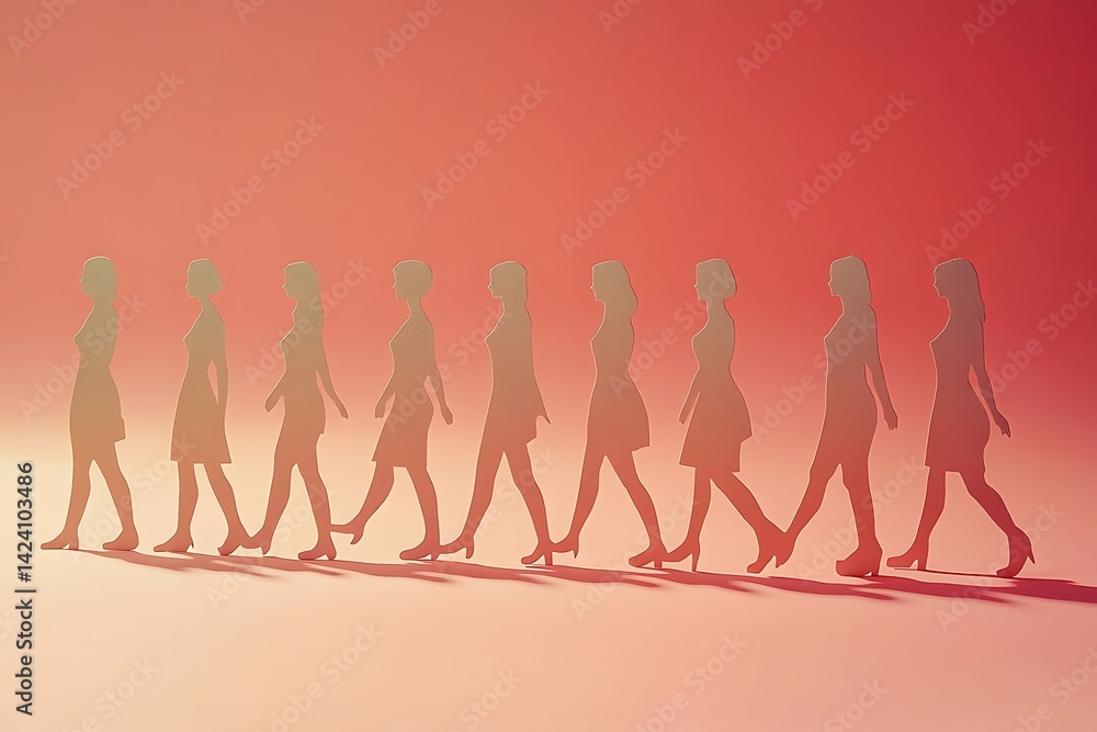 Modern Women Walking Forward Together Modern Women Walking Forward Together