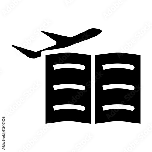 Travel Literature  Vector Glyph Icon Design