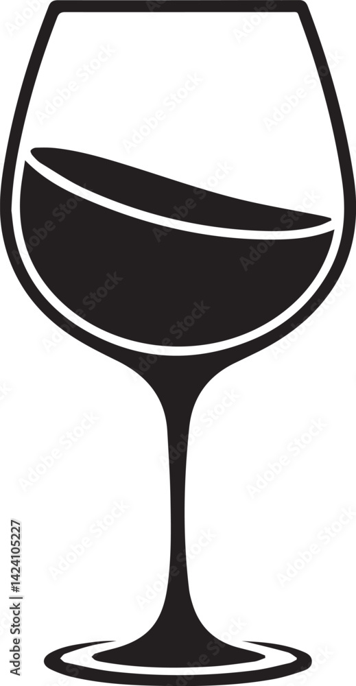 wine cup drink icon vector illustration design graphic flat style black and white wine cup drink icon vector illustration design graphic flat style black and white