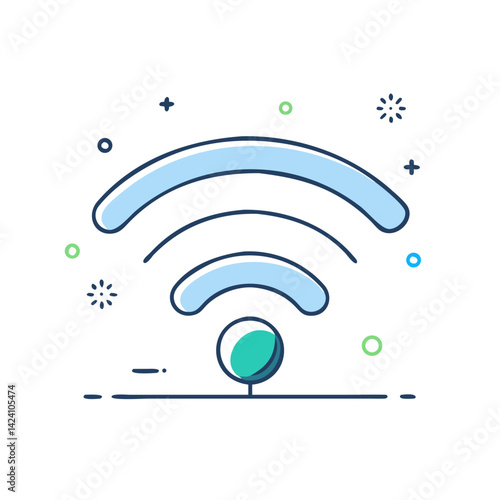wi fi signal icon icon, wi fi signal icon vector illustration-simple illustration of wi fi signal icon, perfect for wi fi signal icon logos and icons