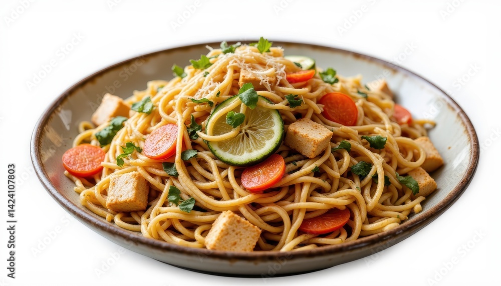 Pasta with tofu and vegetables Pasta with tofu and vegetables