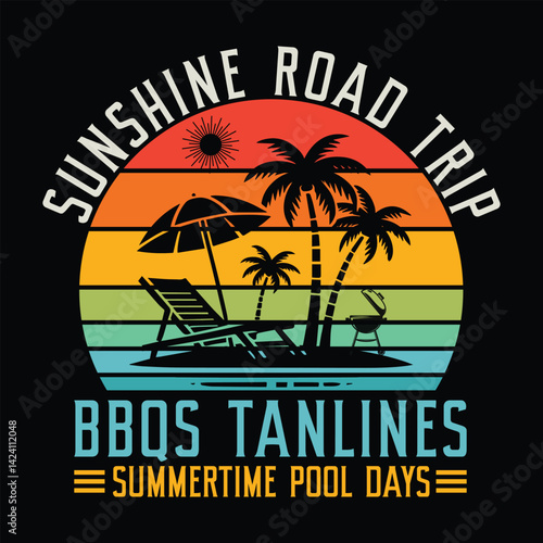 Sunshine road trip BBQs tanlines summertime pool days